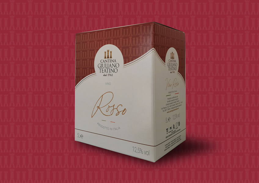 Bag in box packaging design per Cantina Teatino