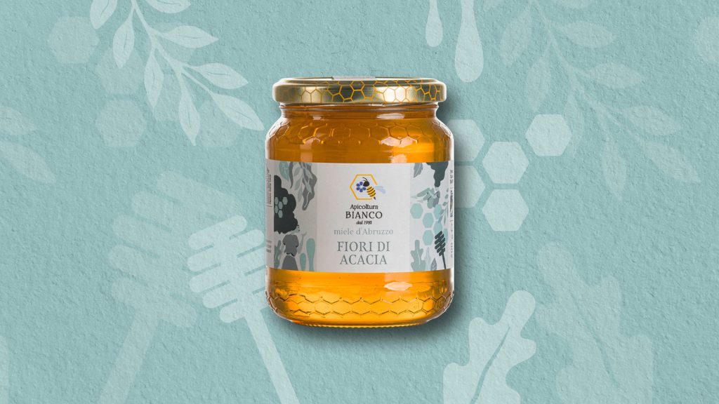 packaging restyling per miele di fiori di acacia