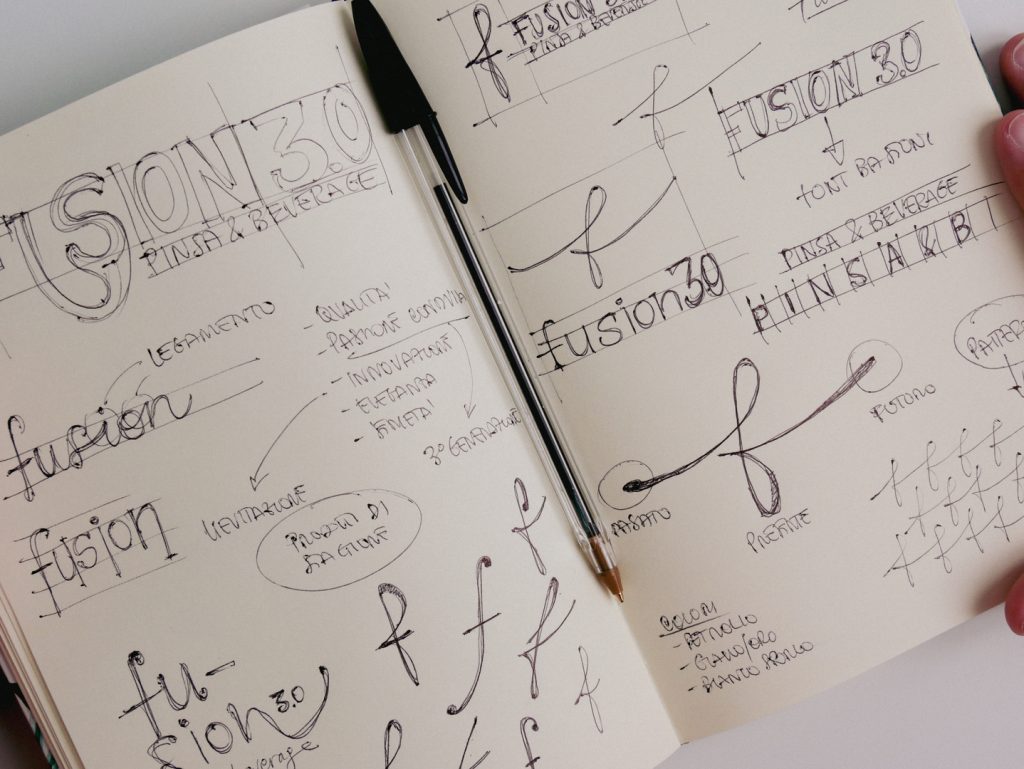 sketch brand identity Fusion 3.0, pinseria gourmet