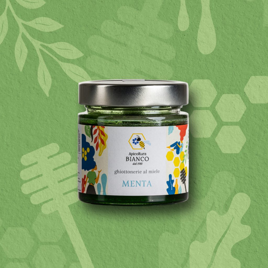 packaging restyling per miele alla menta
