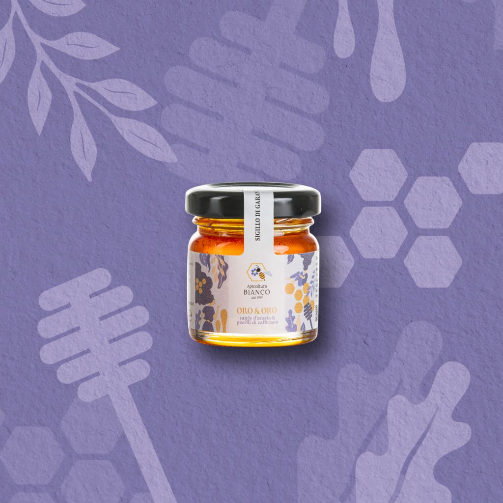 packaging restyling per miele allo zafferano