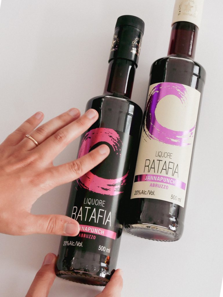 Packaging design liquori abruzzesi Jannapunch - ratafia